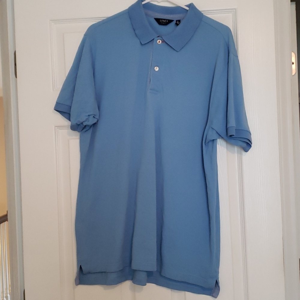 Blue polo shirt size large